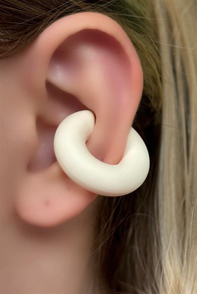 Krem Renk Ear Cuff Küpe (Çift)