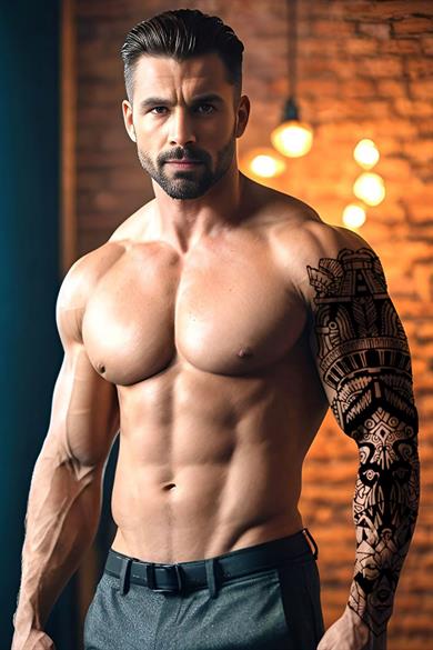 Kurt Figürlü 12 Saat Sonra Kararan Geçici Kol Dövme Tattoo