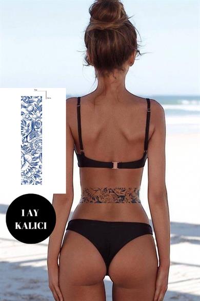 Kuş Figürlü 12 Saat Sonra Kararan Bel Ve Bacak Geçici Dövme Tattoo