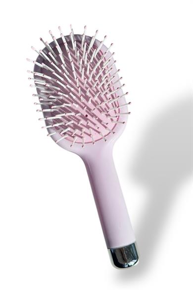 Lila Renk Çiçek Detaylı Saç Tarama Fırçası/ Tarak