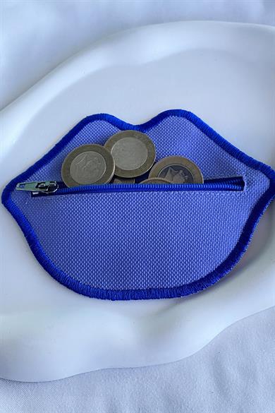 Lila Renk Dudak Detaylı Kadın Cüzdan