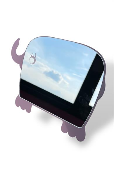 Lila Renk Fil Figürlü Masa Aynası