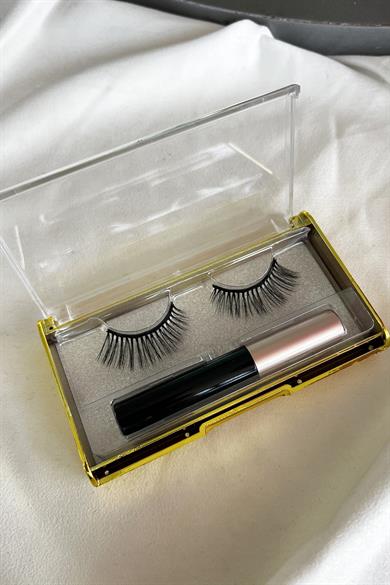 Manyetik Eyelinerlı Mıknatıslı Doğal Ipek Takma Kirpik #003 Yoğun