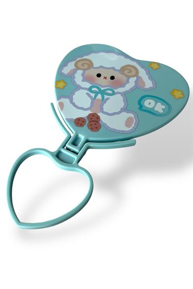 Mavi Kuzu Figürlü Masa Aynası