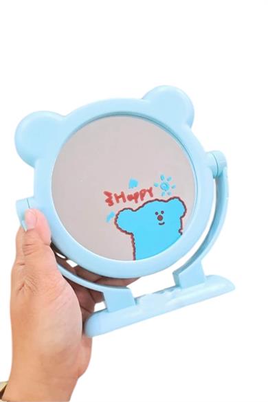 Mavi Renk Ayıcık Figürlü Masa Aynası