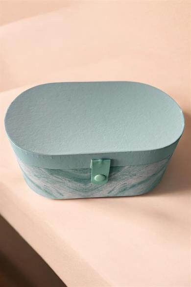 Mavi Renk Ayna Detaylı Takı Organizeri