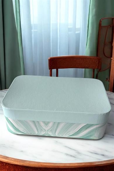 Mavi Renk Ayna Detaylı Takı Organizeri