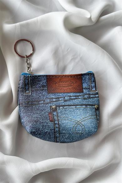 Mavi Renk Cep Figürlü Cüzdan Anahtarlık