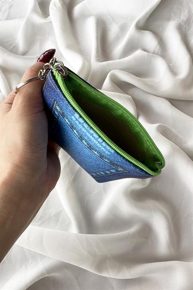 Mavi Renk Cep Figürlü Cüzdan Anahtarlık