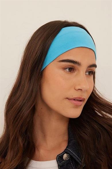 Mavi Renk Geniş Saç Bandı