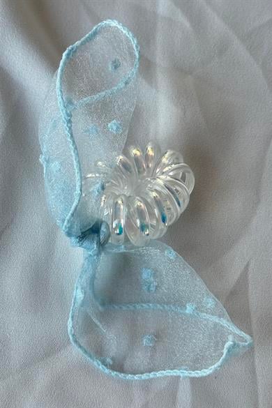 Mavi Renk Kurdele Figürlü Helezon Toka