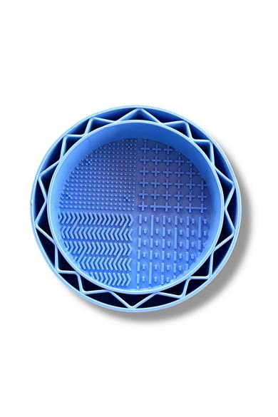 Mavi Renk Makyaj Fırça Temizleme Matı