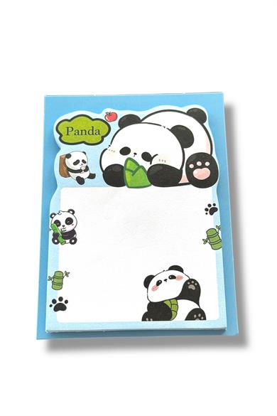 Mavi Renk Panda Figürlü Yapışkanlı Not Kağıdı