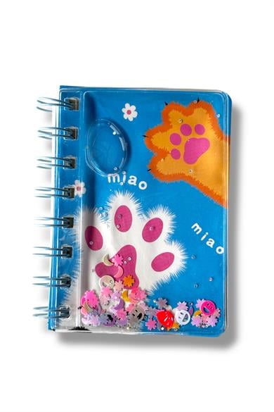 Mavi Renk Pati Figürlü Miao Yazılı Defter