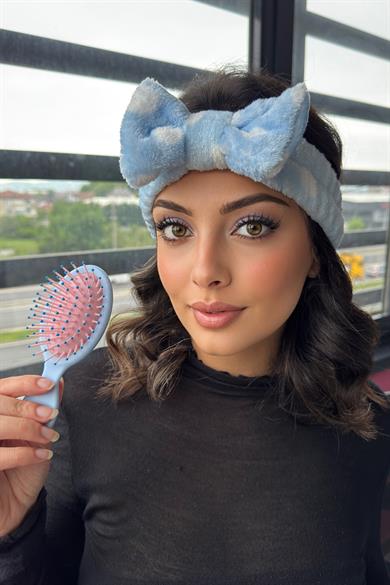 Mavi Renk Saç Bandı Ve Tarak Set