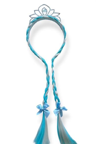 Mavi Renk Taç Figürlü Saç Detaylı Taç