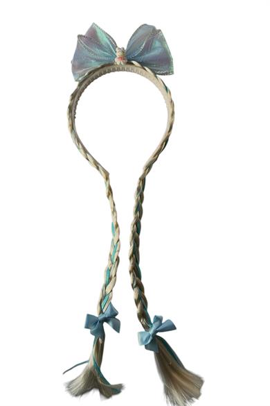 Mavi Renk Tavşan Figürlü Saç Detaylı Taç