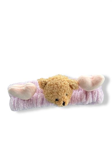 Mor Renk Ayıcık Figürlü Peluş Saç Bandı