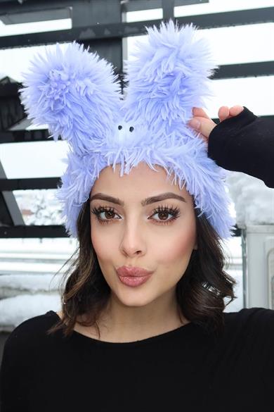 Mor Renk Canavar Figürlü Peluş Saç Bandı