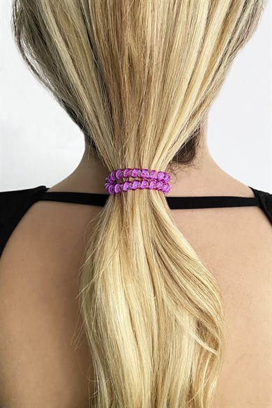 Mor Renk Kalpli Helezon Lastik Toka