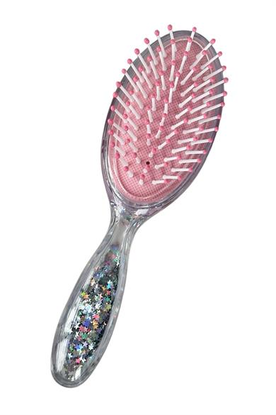 Mor Renk Kedi Figürlü Sim Detaylı Saç Tarama Fırçası/ Tarak