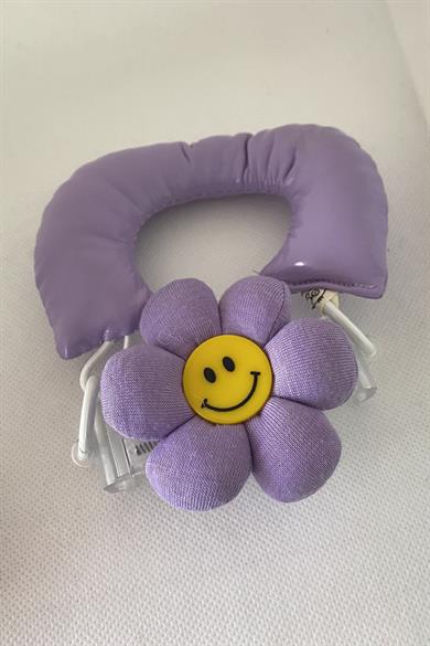 Mor Renk Papatya Figürlü Telefon Aksesuarı