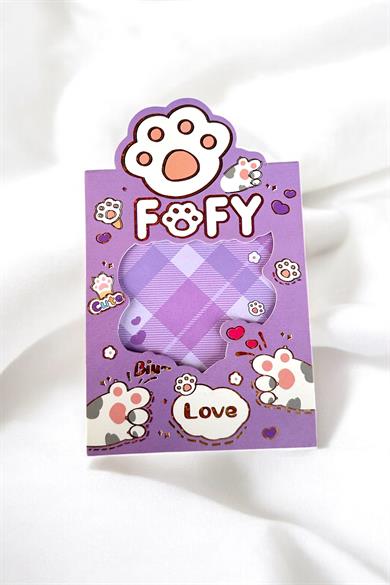 Mor Renk Pati Figürlü Yapışkanlı Not Kağıdı