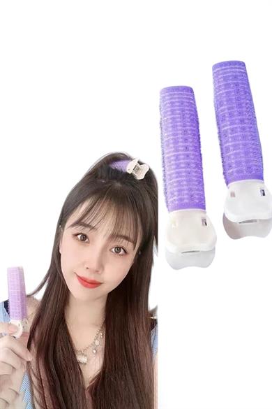 Mor Renk Saç Kabartma Tokası/ Bigudi (Çift)
