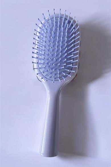 Mor Renk Taş Ve İnci Detaylı Saç Tarama Fırçası/ Tarak