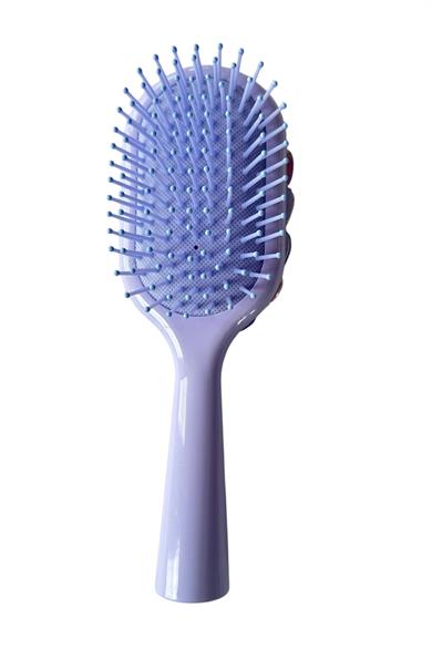 Mor Renk Taş Ve Love Yazılı Saç Tarama Fırçası/ Tarak