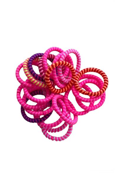 Neon Karışık Renk Lastik Toka Set (Küçük Boy)