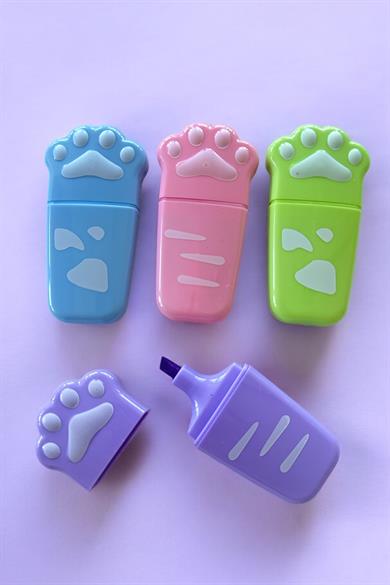 Pati Figürlü 4lü Fosforlu Kalem Set