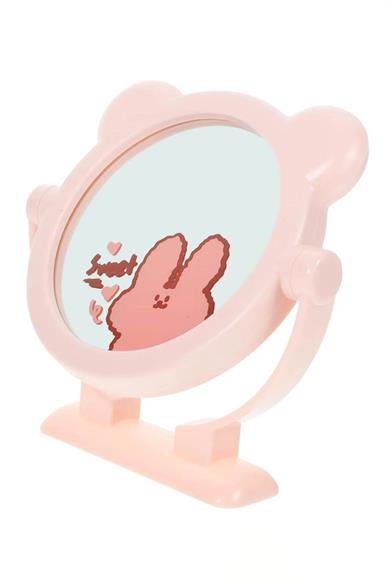Pembe Renk Ayıcık Figürlü Masa Aynası
