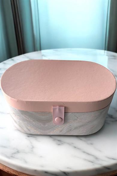 Pembe Renk Ayna Detaylı Takı Organizeri