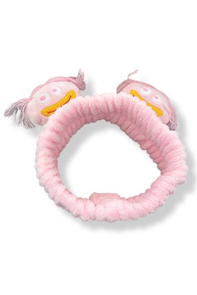 Pembe Renk Canavar Figürlü Peluş Saç Bandı