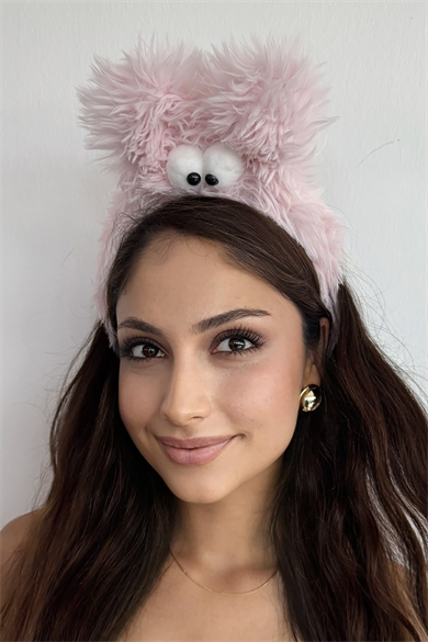 Pembe Renk Canavar Figürlü Peluş Taç