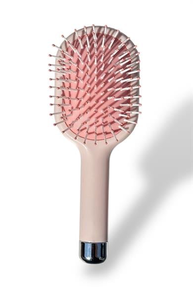 Pembe Renk Çiçek Detaylı Saç Tarama Fırçası/ Tarak