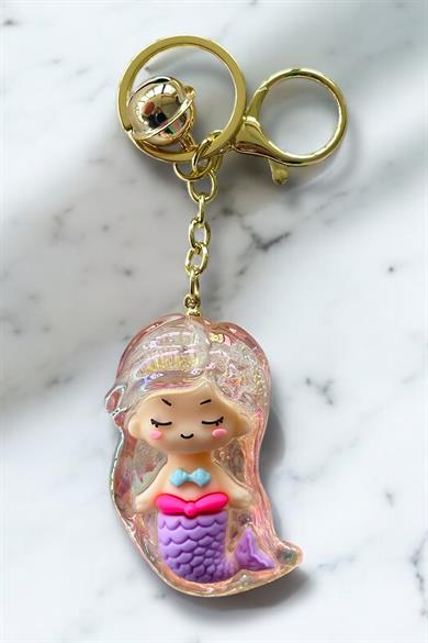 Pembe Renk Deniz Kızı Figürlü Anahtarlık