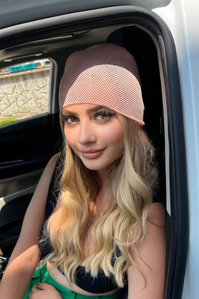 Pembe Renk Fileli Fular