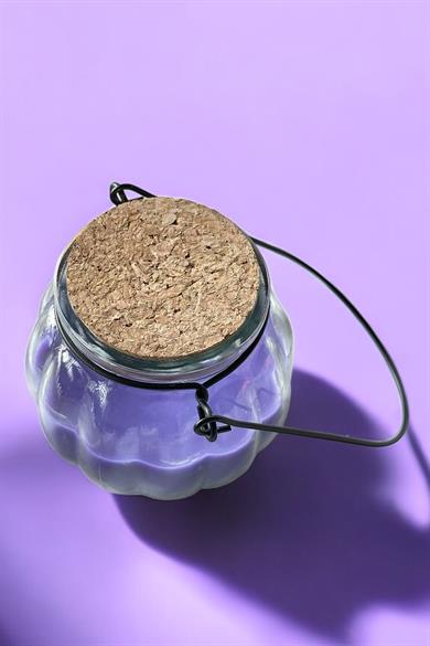 Mor Renk Lavanta Kokulu Mum