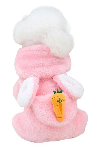 Pembe Renk Havuç Figürlü Peluş XL Köpek Tulum