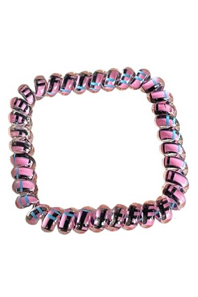 Pembe Renk Helezon Lastik Toka