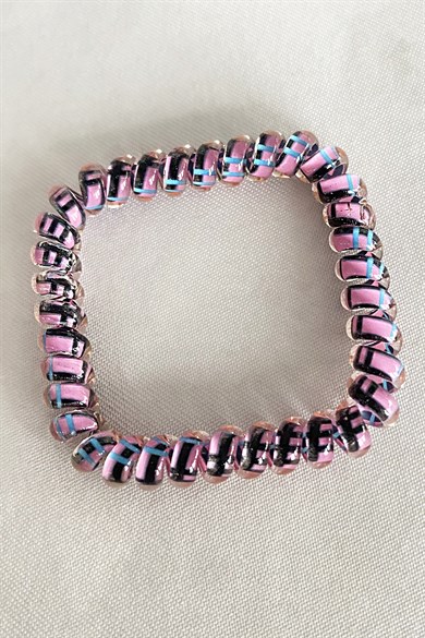 Pembe Renk Helezon Lastik Toka