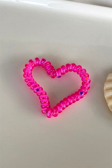 Pembe Renk Kalpli Helezon Lastik Toka