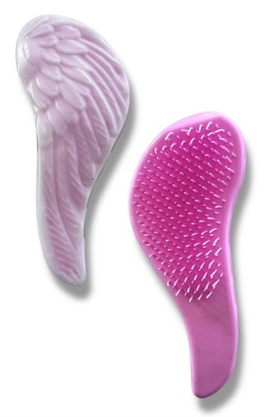 Pembe Renk Kanat Figürlü Saç Tarama Fırçası/ Tarak