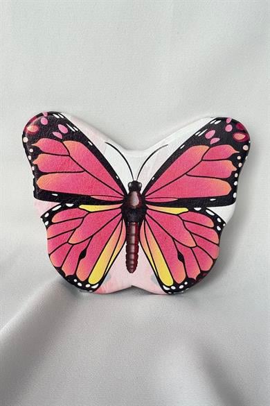 Pembe Renk Kelebek Figürlü Cep Aynası
