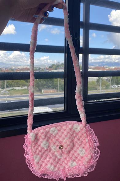 Pembe Renk Kelebek Figürlü Çocuk Çanta