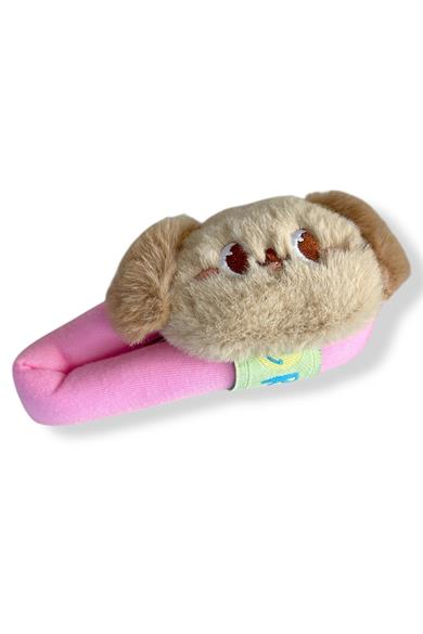 Pembe Renk Köpek Figürlü Yan Toka