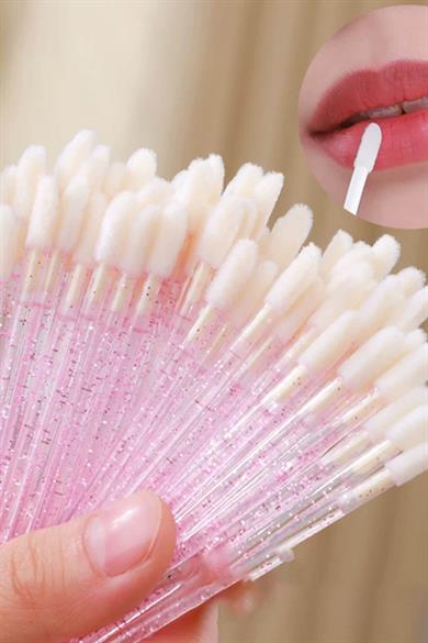 Pembe Renk Sim Detaylı Ruj Sürme Çubuğu