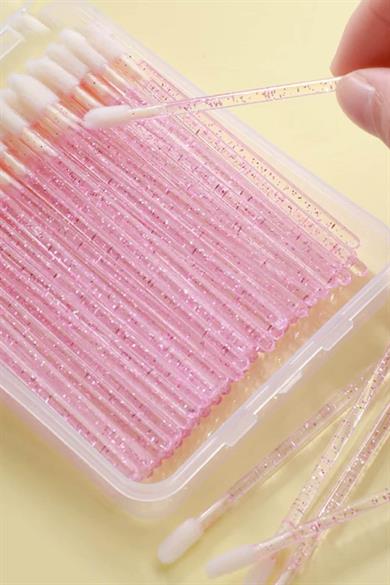 Pembe Renk Sim Detaylı Ruj Sürme Çubuğu